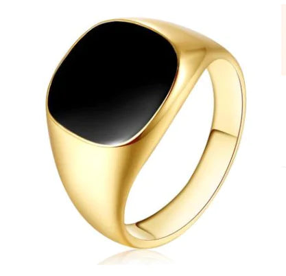 Bold Black Men's Ring