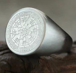Punk Hip Hop Steel Men's Ring with Compass Design (One Piece)