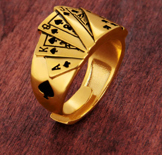 24K Sand Gold Ring
