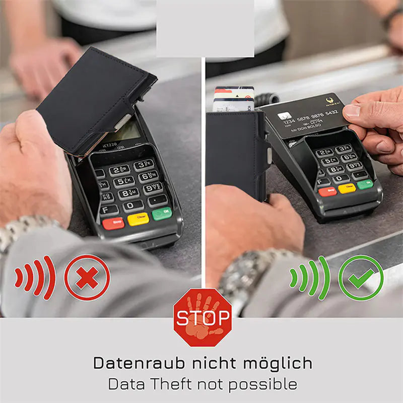 Slim Carbon Fiber Men's Wallet with Coin Pocket and ID Case