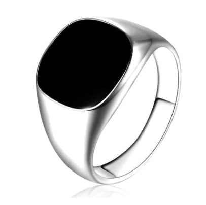 Bold Black Men's Ring