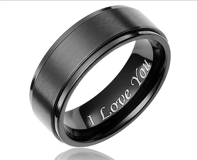 Titanium Steel Ring - I LOVE YOU Couple Ring