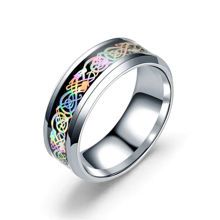 Colorful Dragon Pattern Ring