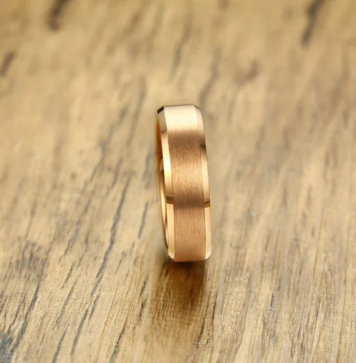 Rose Gold Engagement Ring with Zircon Stone (Couple's Ring)