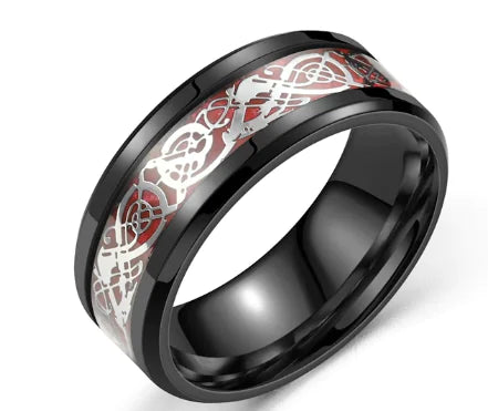 Colorful Dragon Pattern Ring