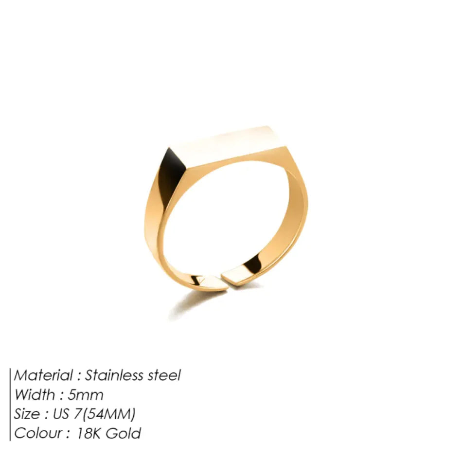 Men's Glossy Stainless Steel Ring