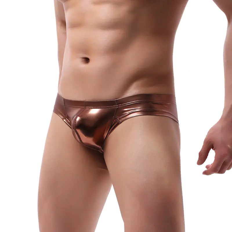 Gold-Printed Low-Rise High-Stretch Men's Underwear