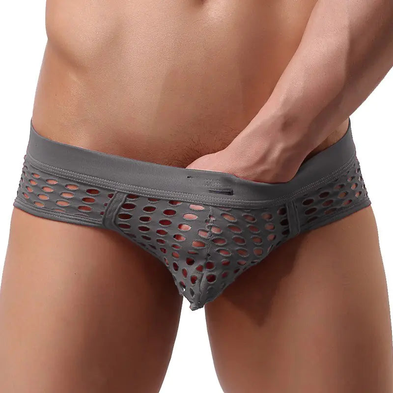 Hollow Triangle Translucent Mesh Men's Underwear