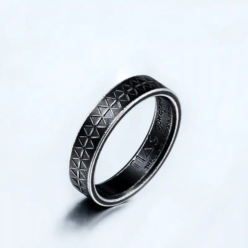 Zigzag Tattoo Totem Ring