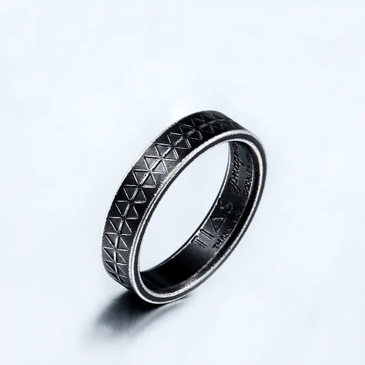 Zigzag Tattoo Totem Ring