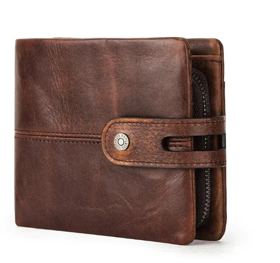Genuine Leather RFID Men's Wallet - Vintage Style (One)