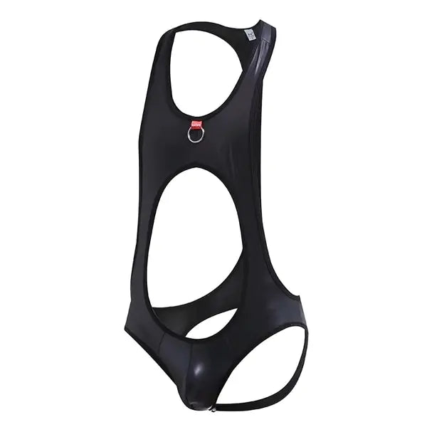 Leather Strap Wrestling Outfit with Men's Underwear