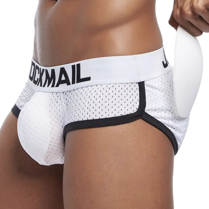 Breathable Mesh Men's Underwear with Removable Padding