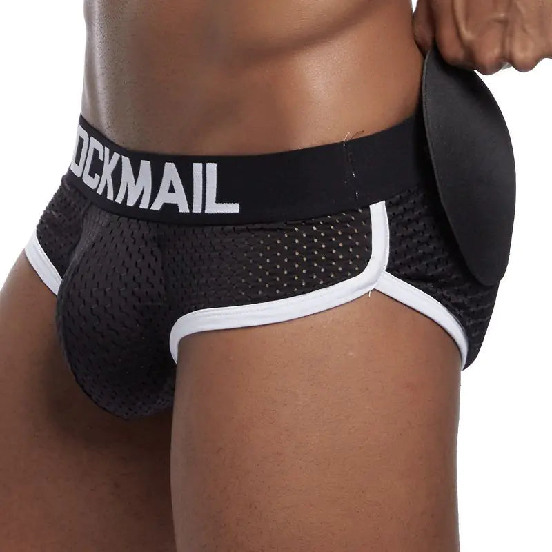 Breathable Mesh Men's Underwear with Removable Padding