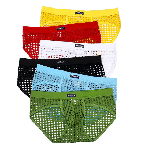 Hollow Triangle Translucent Mesh Men's Underwear