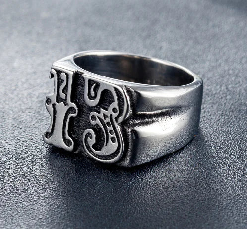 Personalized Retro Titanium Steel Men's Ring