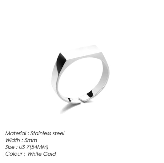 Men's Glossy Stainless Steel Ring