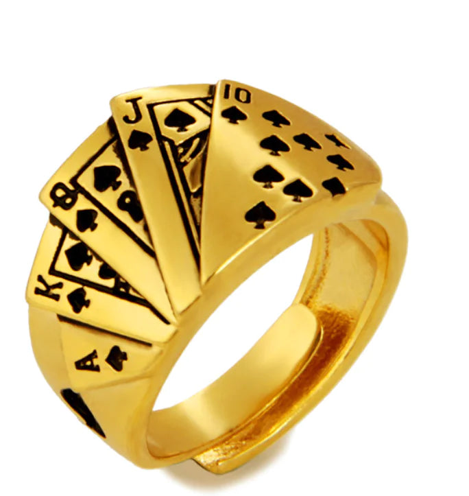 24K Sand Gold Ring
