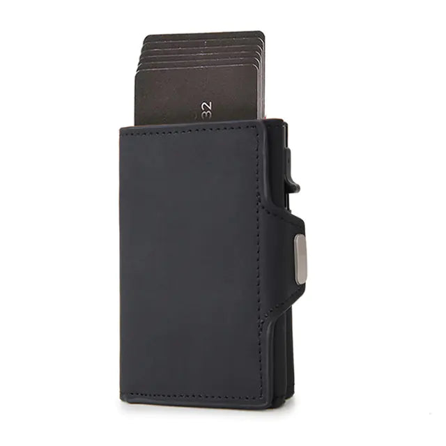 Slim Carbon Fiber Men's Wallet with Coin Pocket and ID Case