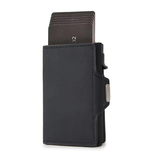 Slim Carbon Fiber Men's Wallet with Coin Pocket and ID Case