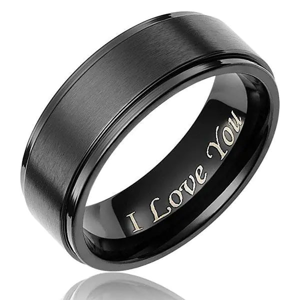 Titanium Steel Ring - I LOVE YOU Couple Ring