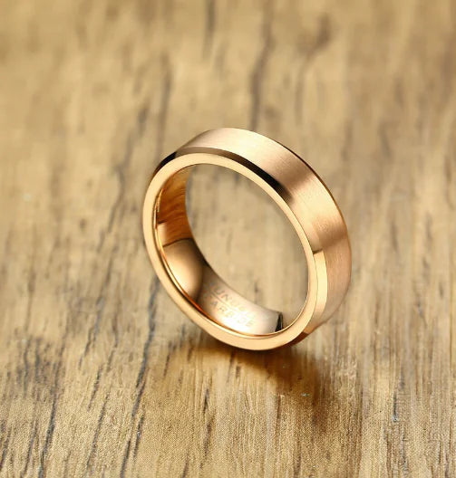 Rose Gold Engagement Ring with Zircon Stone (Couple's Ring)