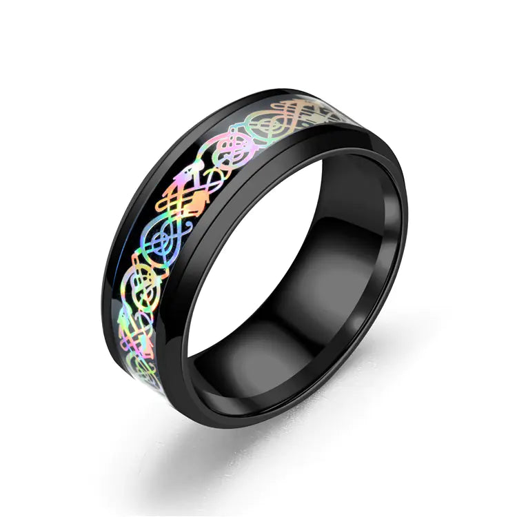 Colorful Dragon Pattern Ring