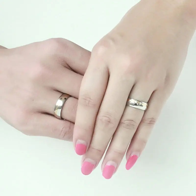 Couple's Ring, Electroplated Micro-Paved Diamond Ring