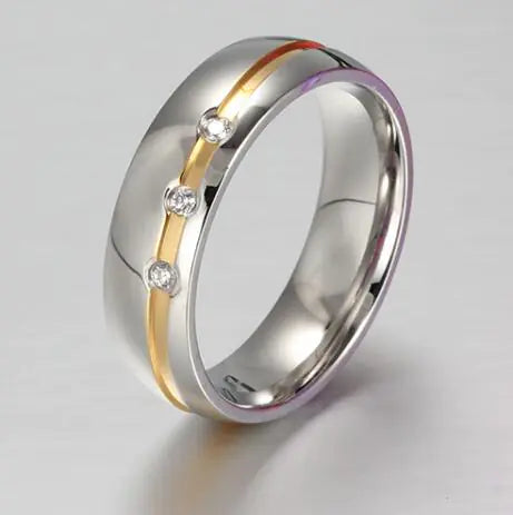 Couple's Ring, Electroplated Micro-Paved Diamond Ring