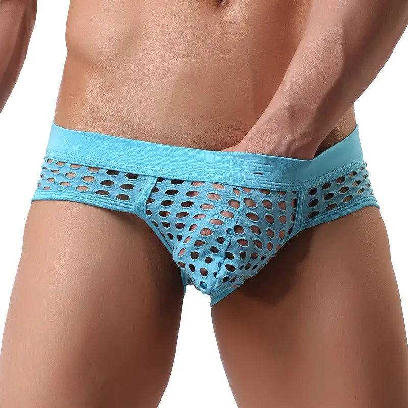 Hollow Triangle Translucent Mesh Men's Underwear