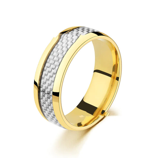 Men's Carbon Fiber Fashion Ring