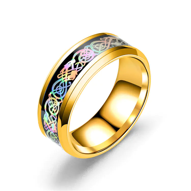 Colorful Dragon Pattern Ring