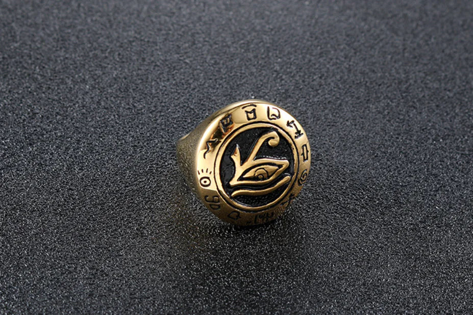 Horus Eye Ring - Vintage Men's Stainless Steel Ring