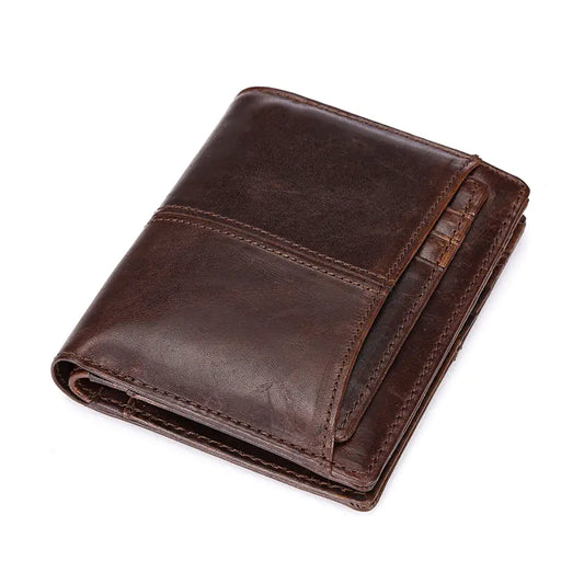 Men's Leather Wallet - Vintage Short Wallet