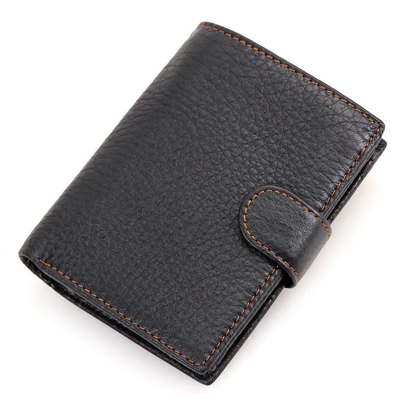 Genuine Leather Men's Wallet with Multiple Card Slots