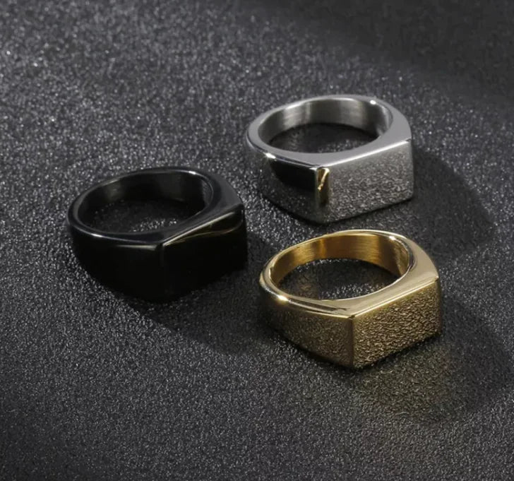 Men's Glossy Rectangle Ring