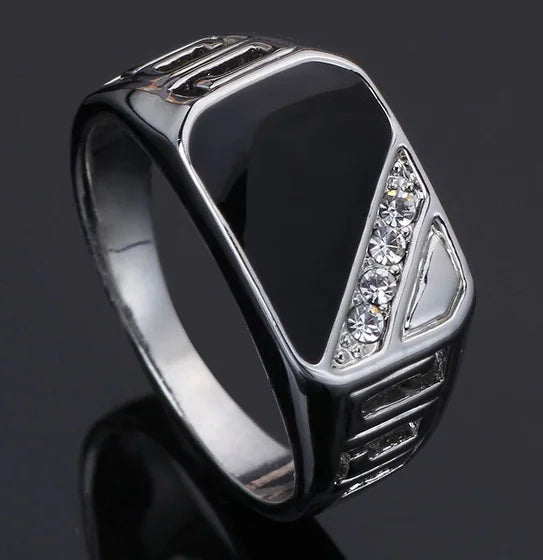 Dripping Oil Ring - Classic Square Men's Fashion Ring