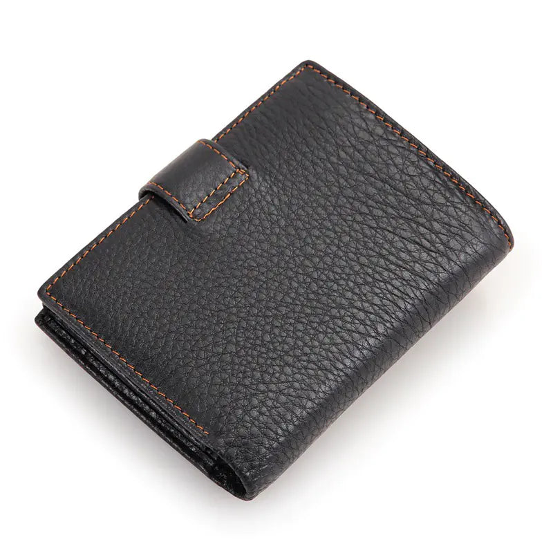 Genuine Leather Men's Wallet with Multiple Card Slots