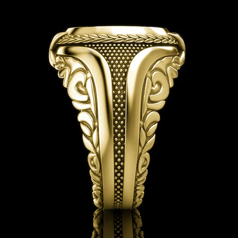 Creative Heavy Metal Turbine Ring, Vintage Silver Ring