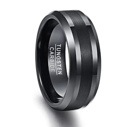 Men's Black Tungsten Ring