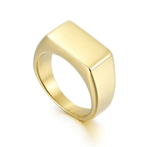 Men's Glossy Rectangle Ring