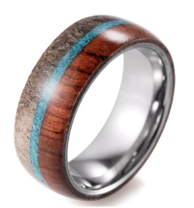 Tungsten Wood Ring - Stylish Men's Ring