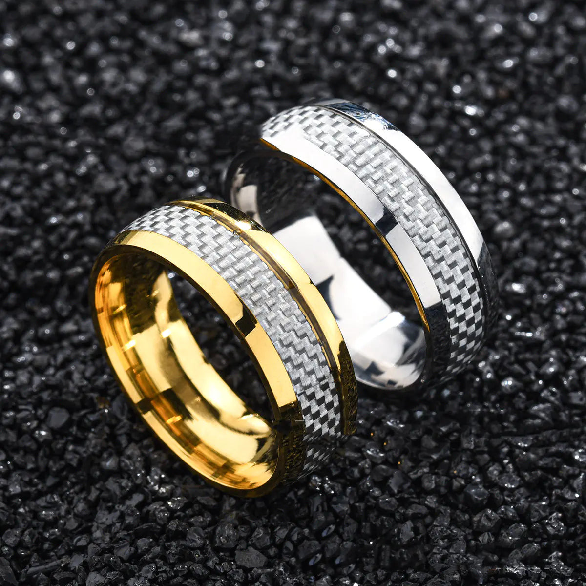 Men's Carbon Fiber Fashion Ring