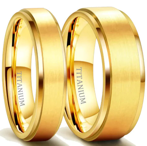 Wide Titanium Step Ring