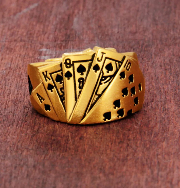 24K Sand Gold Ring