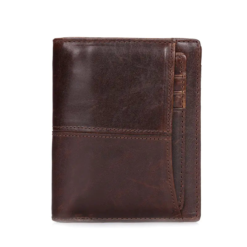 Men's Leather Wallet - Vintage Short Wallet