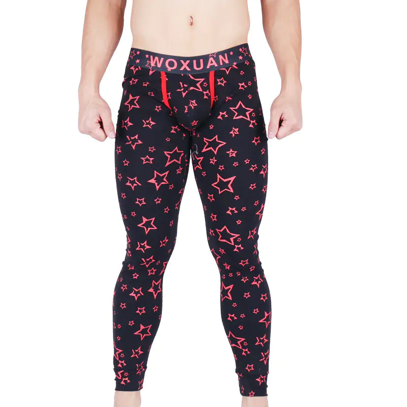 Warm Sexy Long Men's Underwear Cotton Pajama Pants