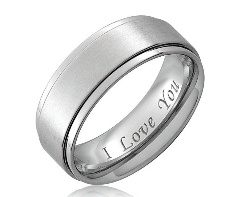 Titanium Steel Ring - I LOVE YOU Couple Ring